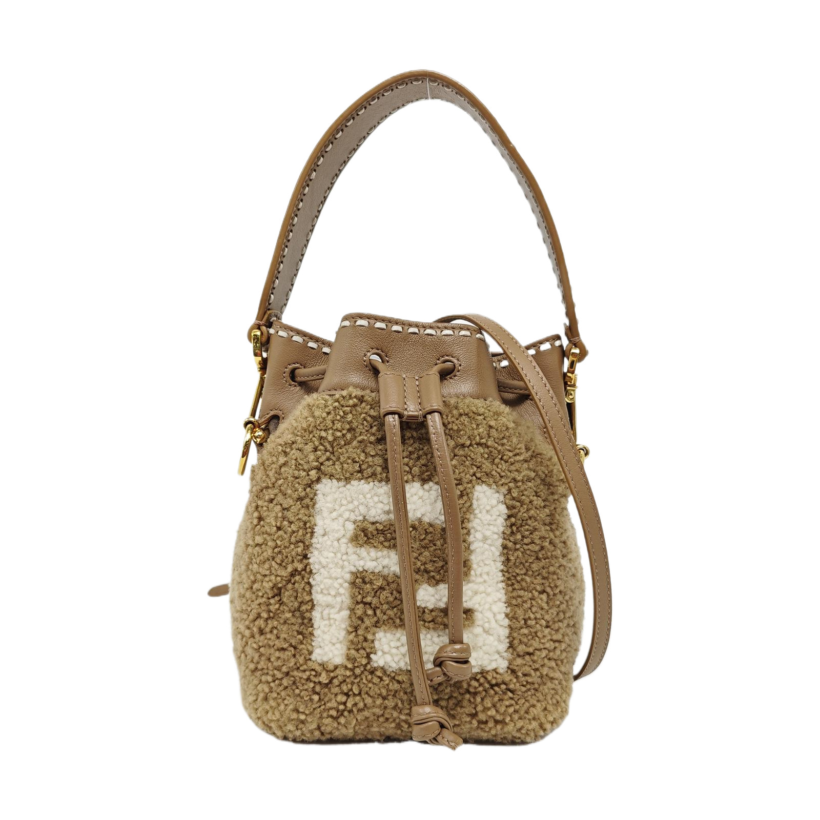 Fendi Mon Tresor FF Floral Embossed Drawstring Bucket Bag – Excellent #DE2QZW