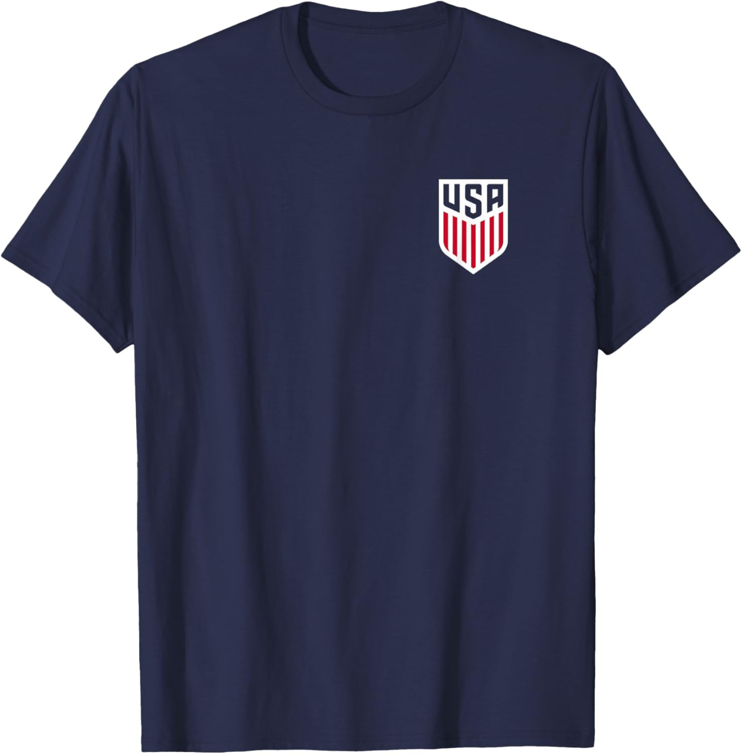 USA Soccer Front_Back Crest Navy USMNT Unisex T-Shirt
