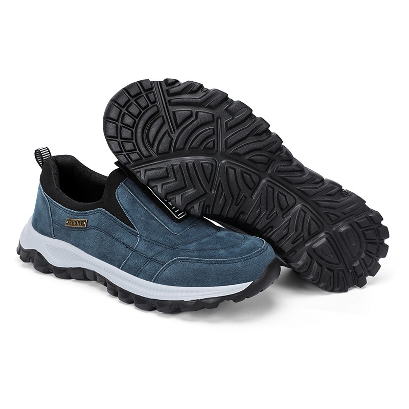 Men’s Slip-On Walking SneakersHiking Orthopedic Slip-On Wide Trail Shoes