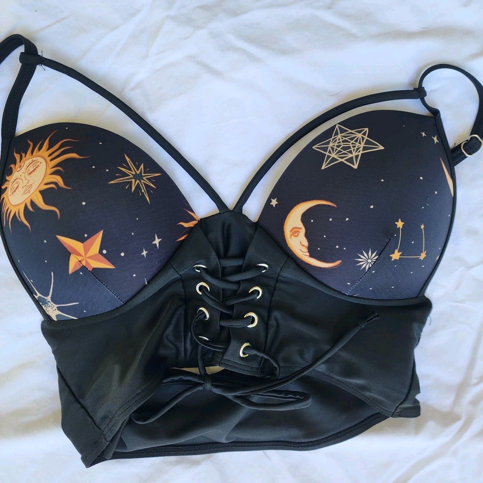 Women’s Sun, Moon & Stars Celestial 2pc High Waisted Bikini Size M