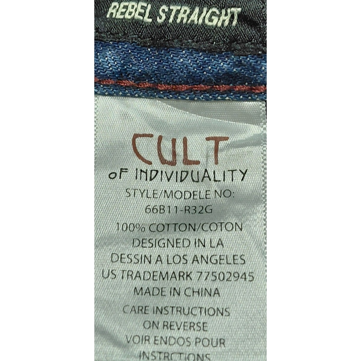 Cult of Individuality Distressed Blue Denim Jeans Mid (10-12 in) Regular