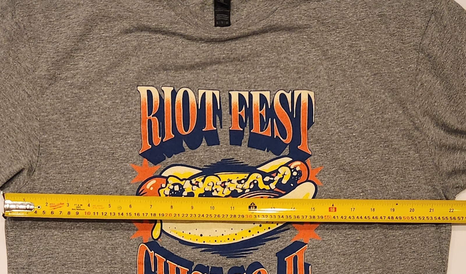 Riot Fest Chicago 2024 Gray T-Shirt Adult XL Fallout Boy Pavement Slayer