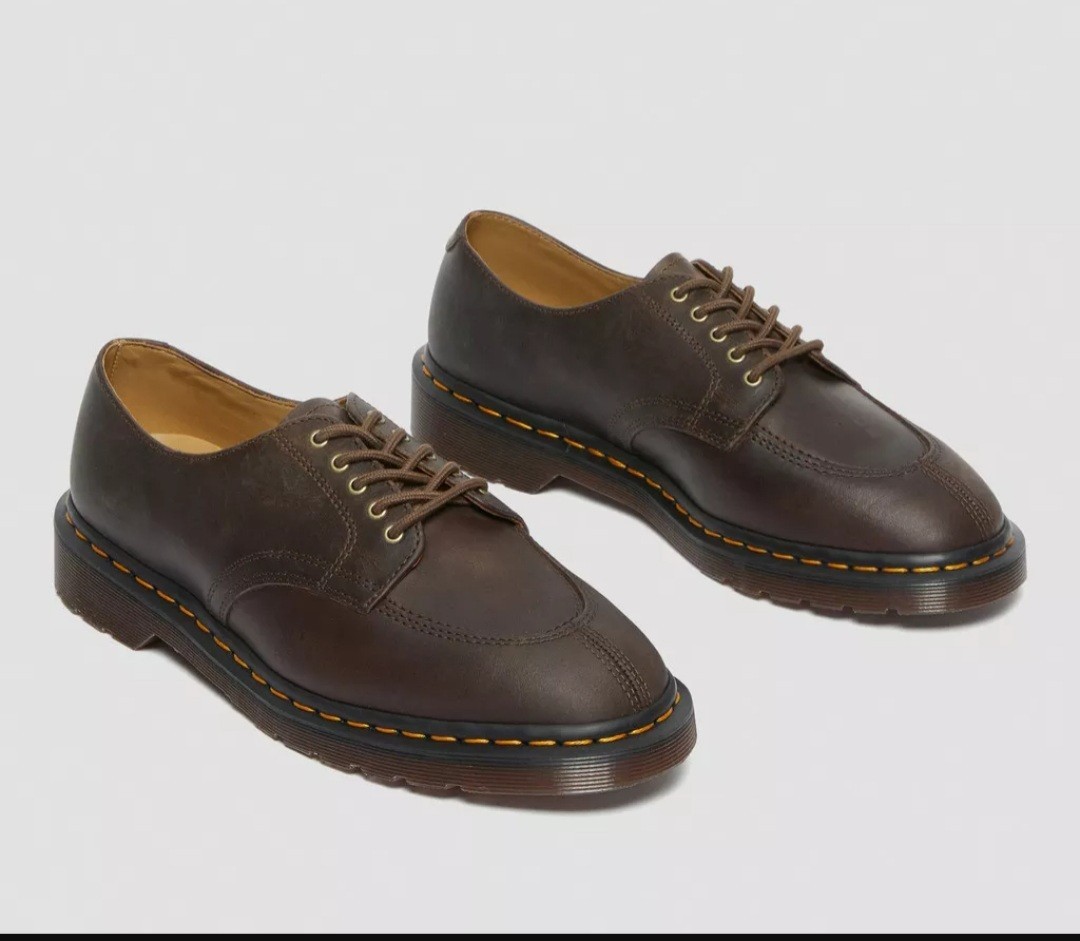 Dr. Martens 2046 Crazy Horse Dark Brown Leather Shoes Oxford UK 4 Women 6 Men 5