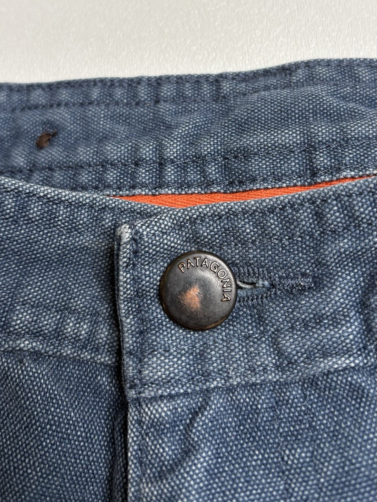 Patagonia All Seasons Double Knee Carpenter Hemp Blend Pants Womens 4 Blue