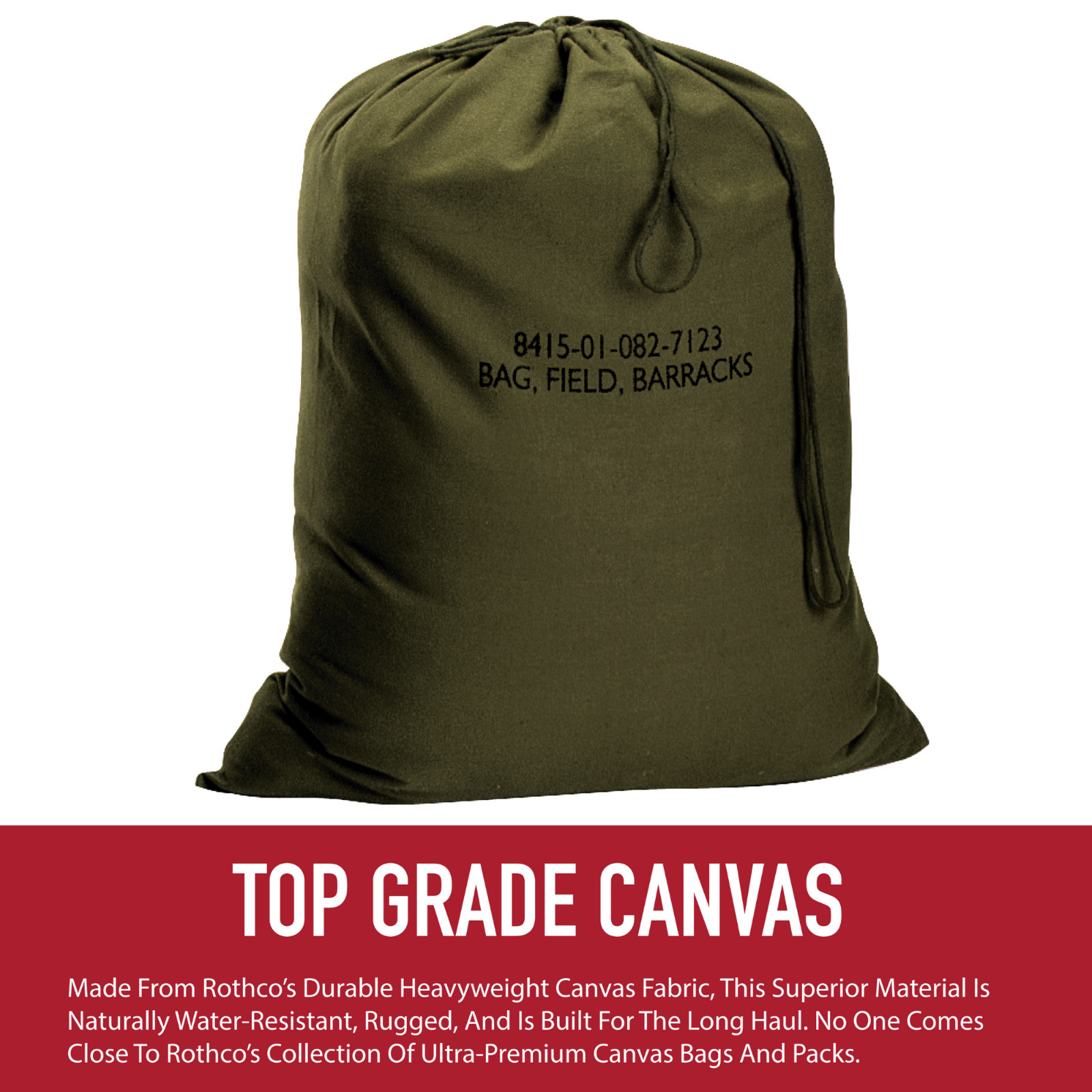 Cotton Canvas Laundry Bag Field Barracks Gym Clothing Military Army Tactical Bag