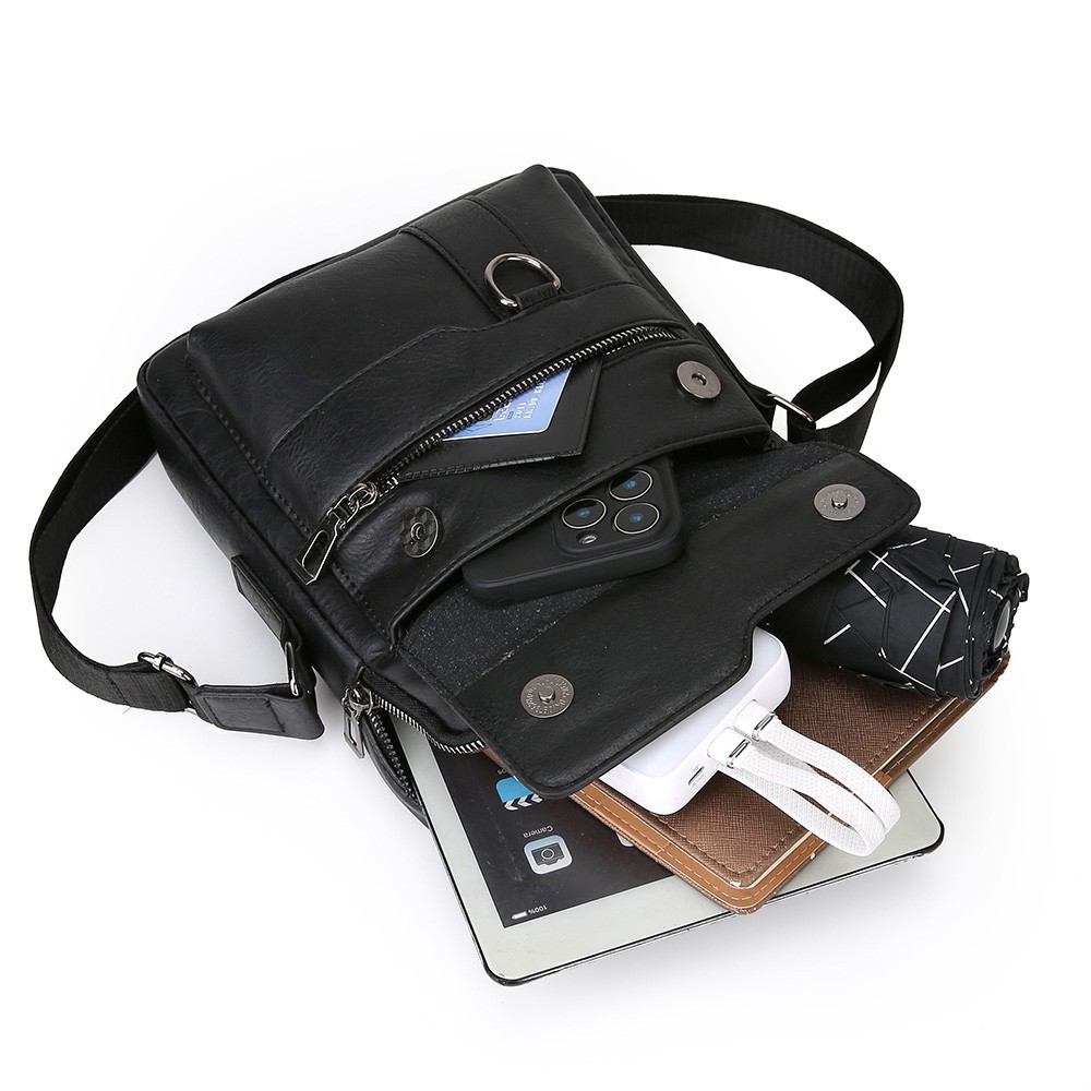 US Men’s Leather Handbag Sling Bags Shoulder Messenger Bag Business Outdoor Bag