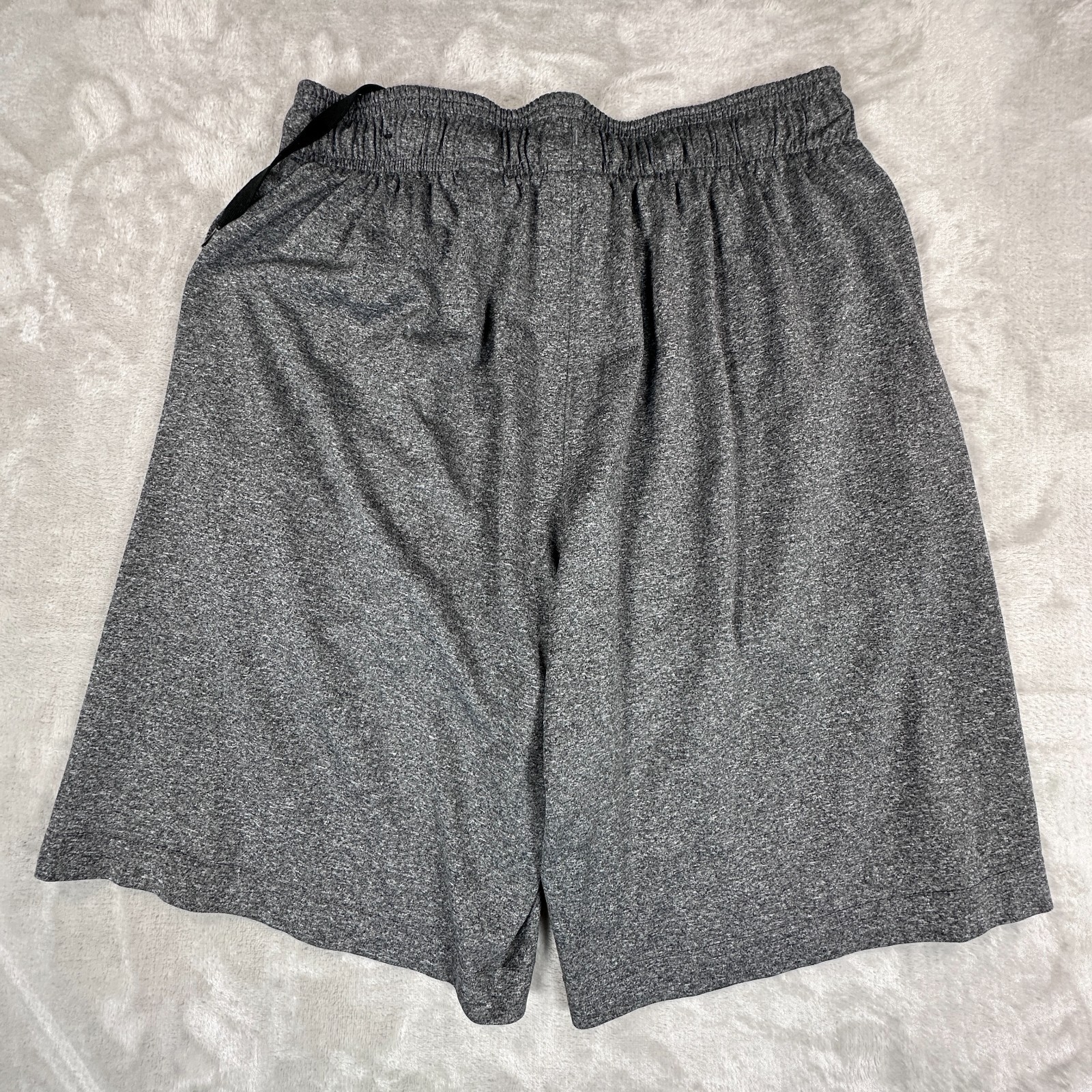 Reebok Cruz 2.0 Shorts Mens 28 Heathered Gray Elastic Waist Workout Athleisure