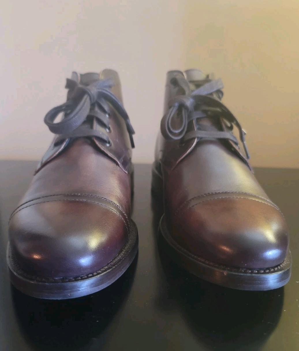 Thursday Boot CADET Men’s Size 8.5 Rich Mahogany Brown Leather Cap Toe Boot NEW
