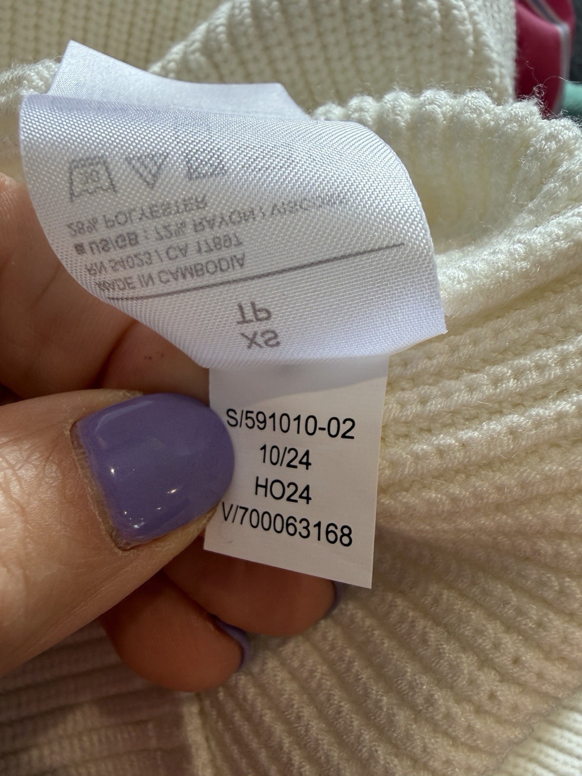BANANA REPUBLIC Ribbed Crew-Neck Pullover Sweater XS Minimalist Snow Day NWT