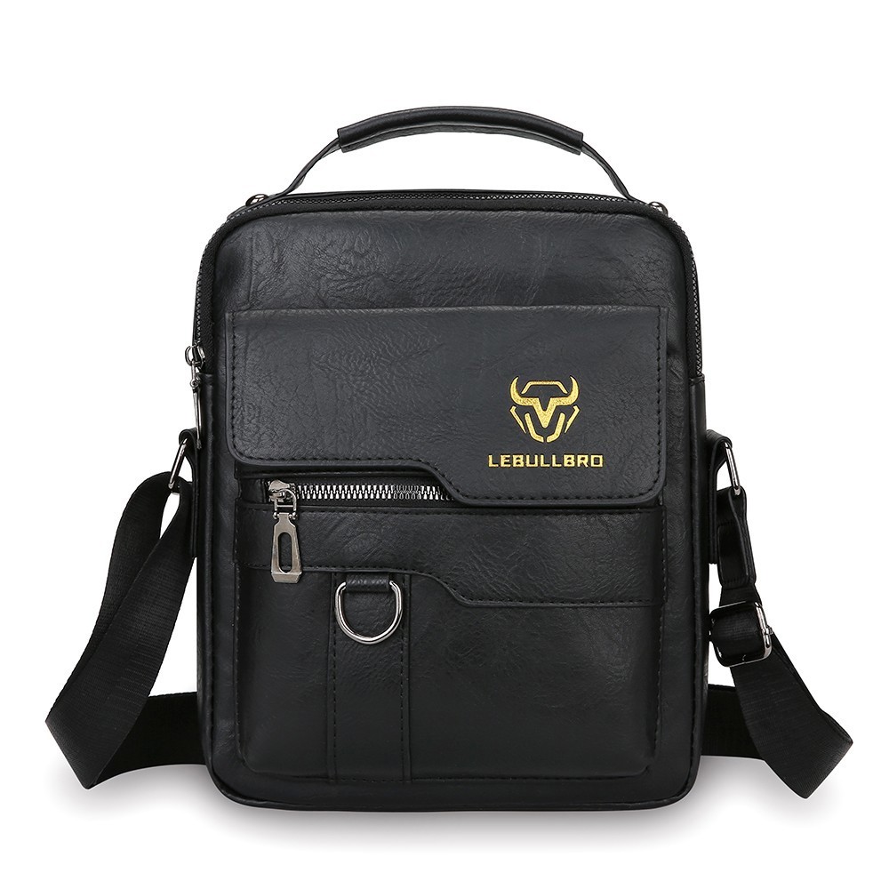 US Men’s Leather Handbag Sling Bags Shoulder Messenger Bag Business Outdoor Bag