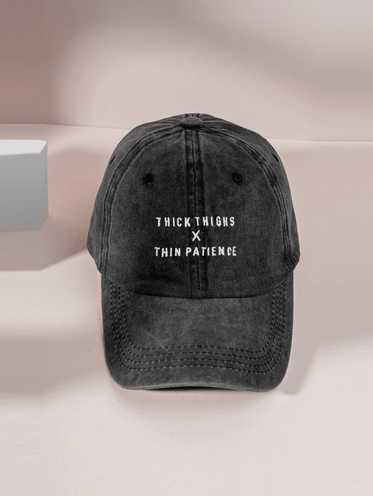 Unisex Embroidered Baseball Cap Funny Letter Dad Hat Washed Adjustable Cap