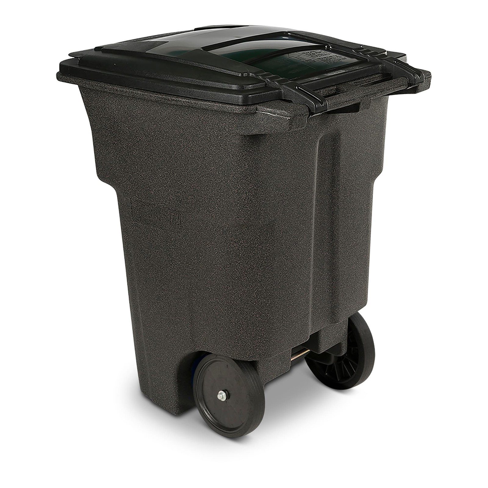 Toter 96 Gallon Brownstone Plastic Wheeled Indoor/Outdoor Hinged Lid Trash|12344