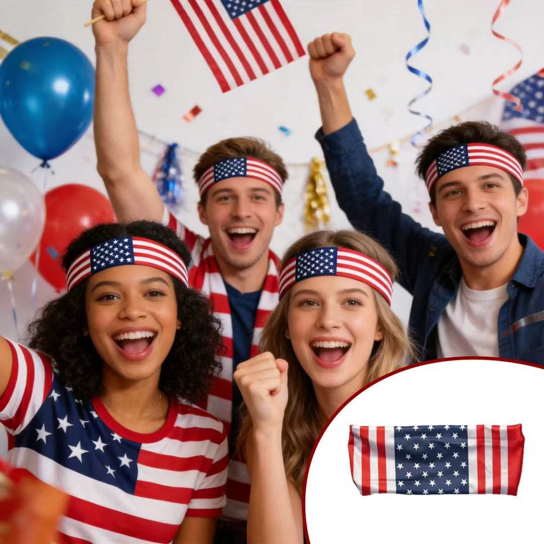 10Pcs World Cup Country Flag Headband Sports Fan Party Cheer Decor Headwear