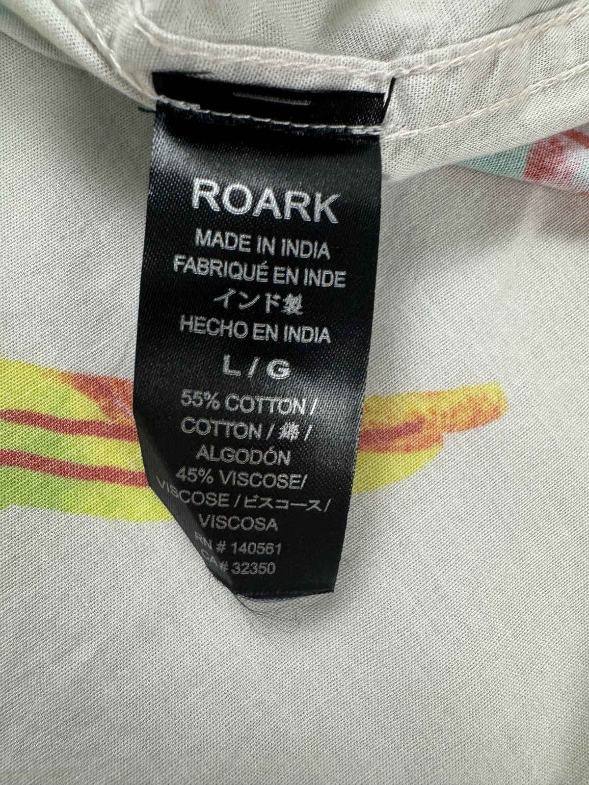 Roark Shirt Mens Large Parrot Tropical Button Up Jamie Thomas Capsule RW590