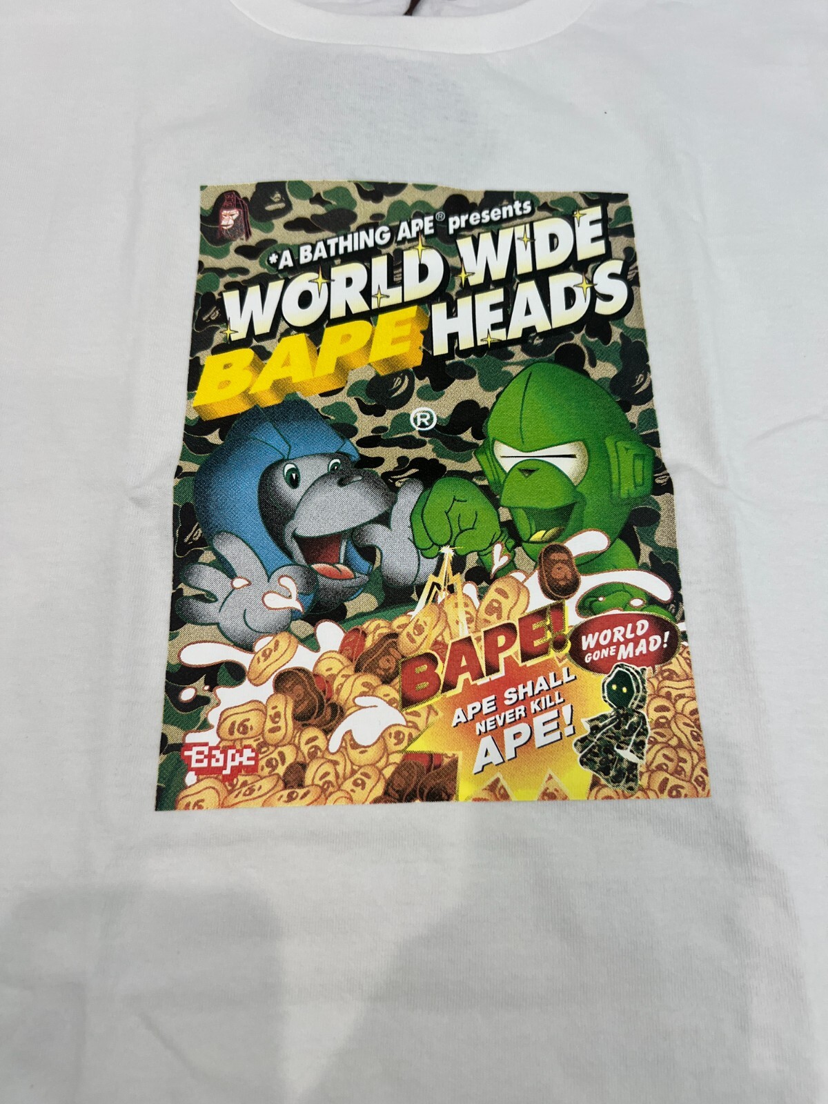EXCLUSIVE BAPE HEADS FLYER TEE MENS MULTIPLE SIZES