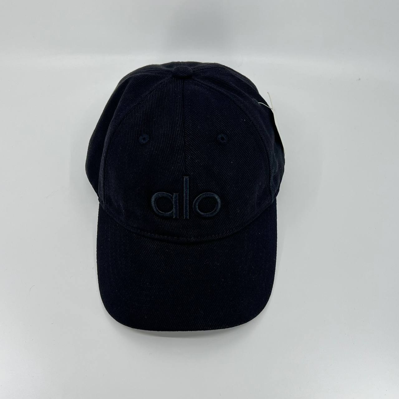 ALO black hat embroidered off-Duty black canvas women’s baseball cap