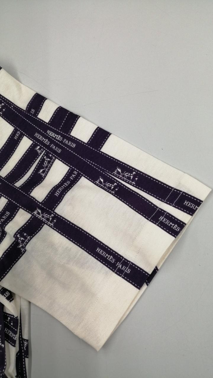Hermes ME Cotton T-Shirt Top, Size M, 24cm Sleeve, 38in Length