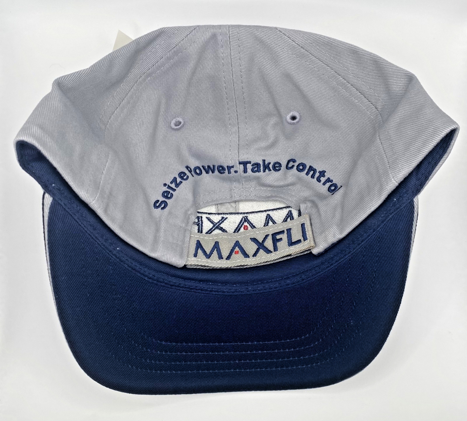 Maxfli Revolution Golf Hat Blue / Grey Strap-Back Embroidered Logo Vintage NWT