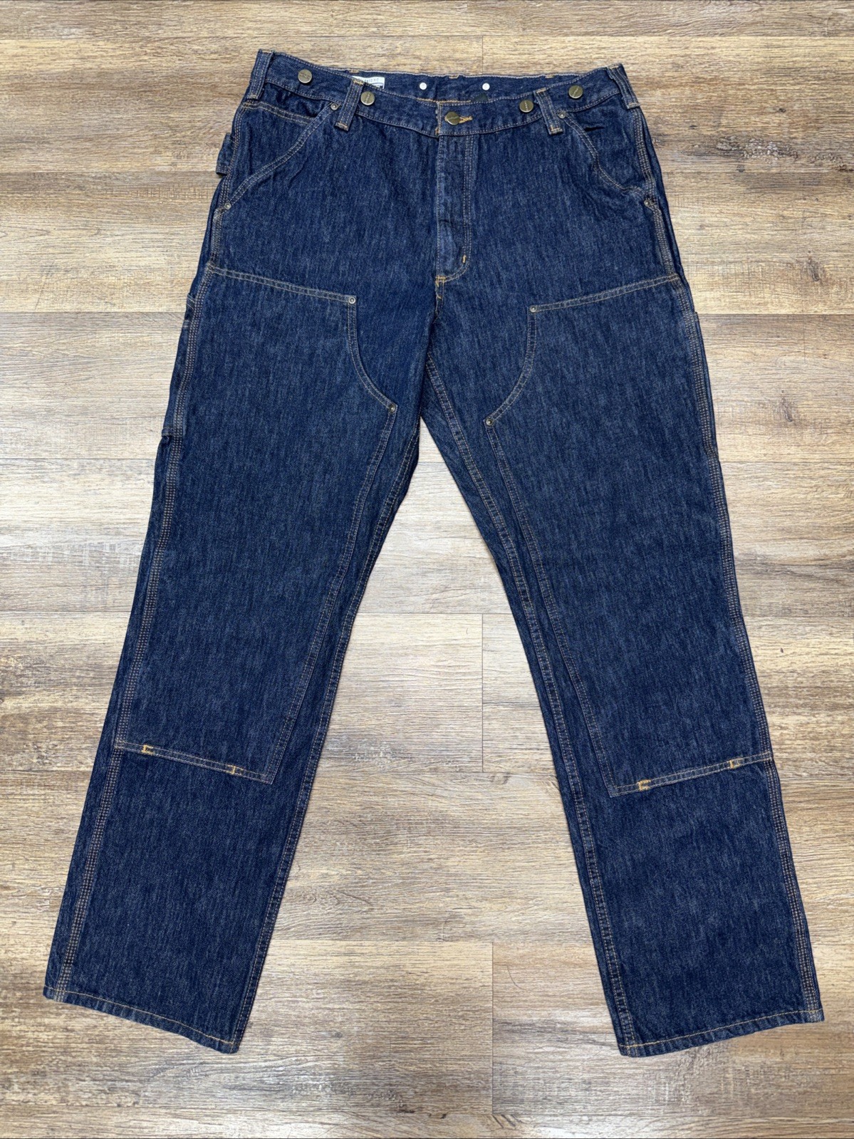 Carhartt Double Knee Rugged Flex Relaxed Fit Logger 103890-l10 Denim 36×34