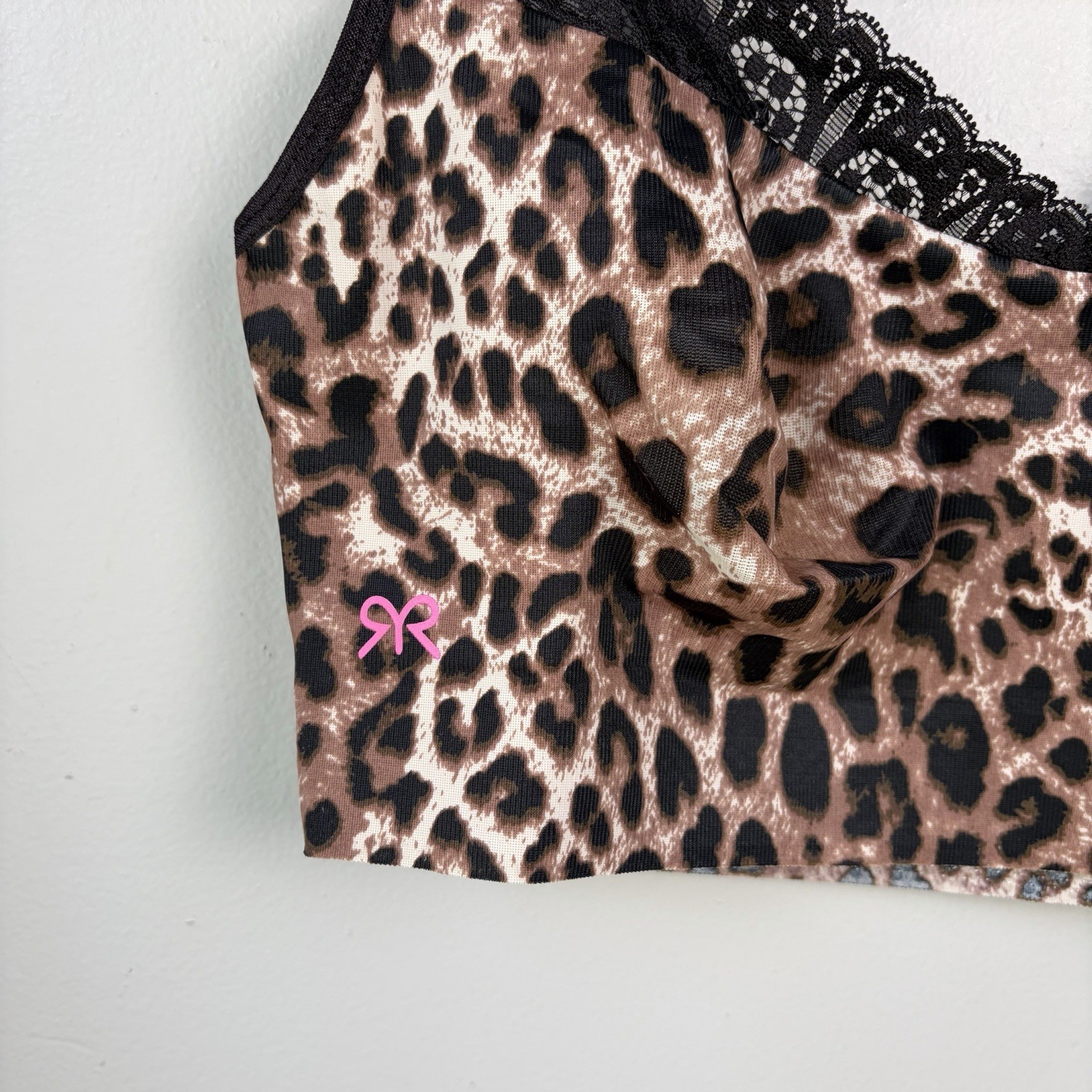 NEW Ruby Ribbon Heritage Lace Demiette Leopard Print Womens Size 32