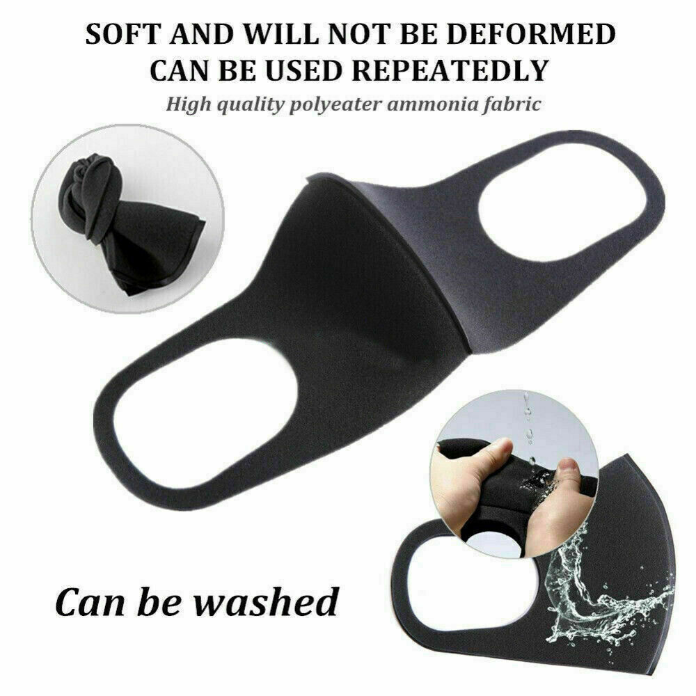 NEW Black Cloth fashion face mask washable reusable face cover unisex US SELLER