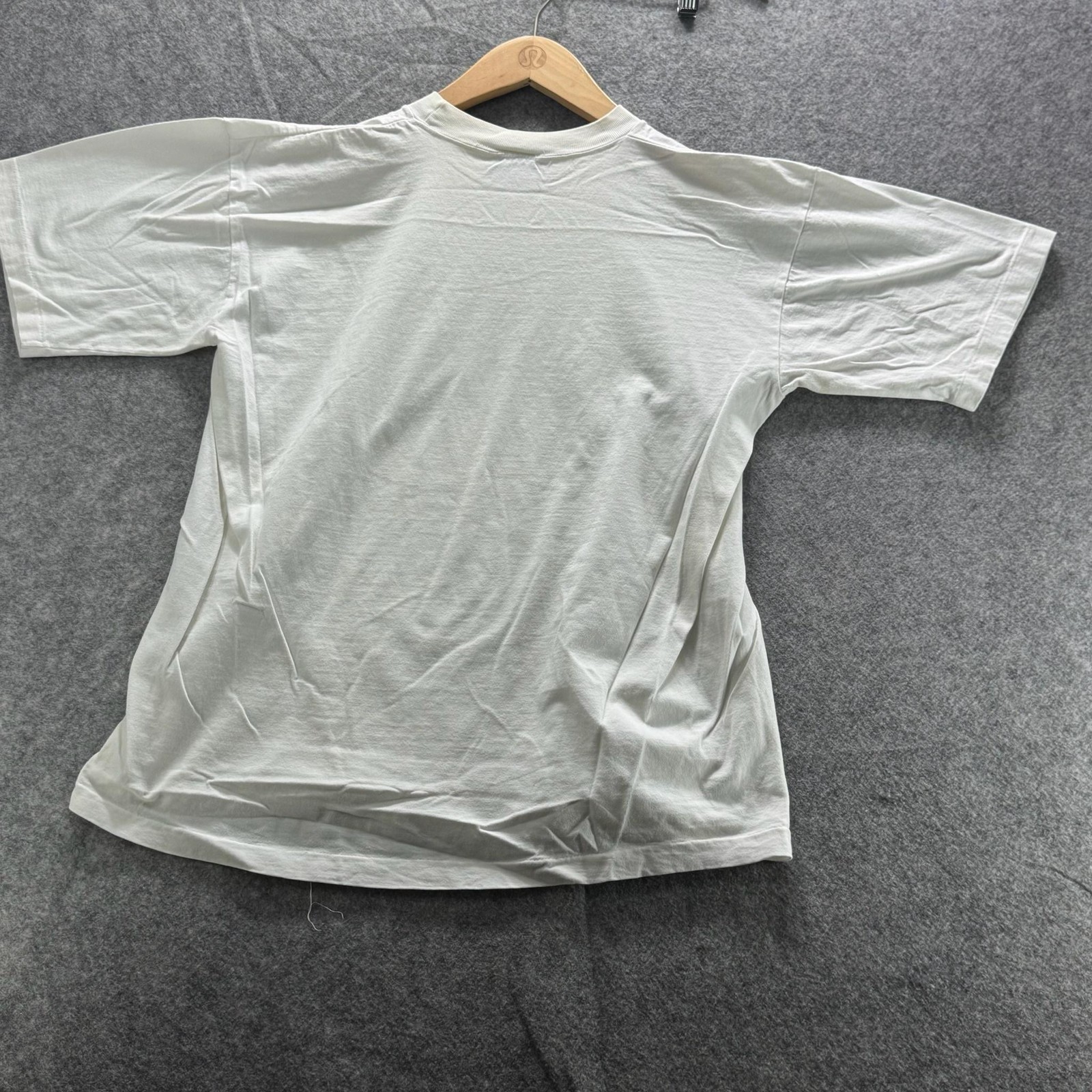 BYC Shirt Mens L White Heavyweight Cotton Crewneck Jersey Made IKorea Blank