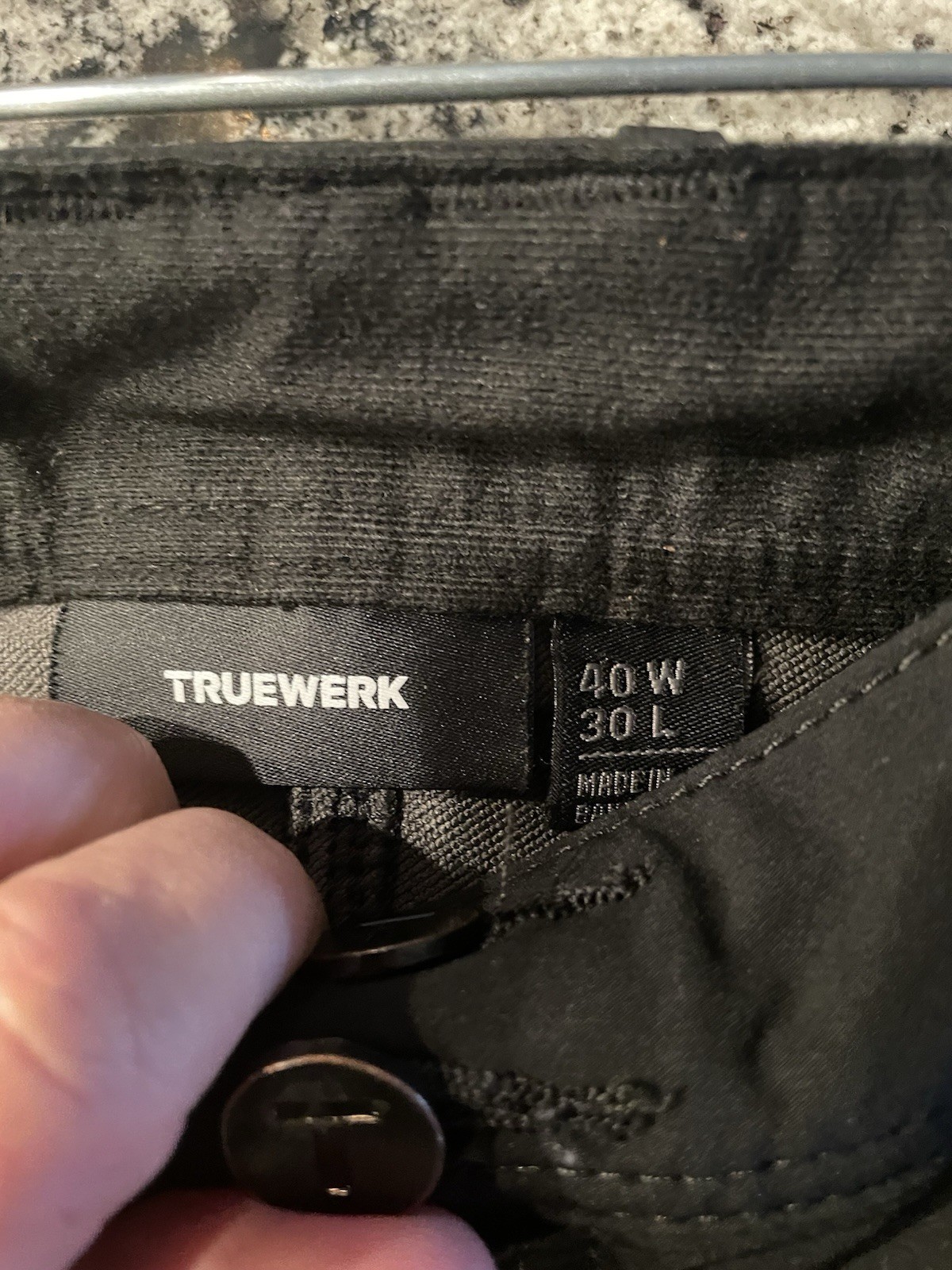 Truewerk T2 Werkpants Mens 40×30 Black Water Resistant Pants Softshell