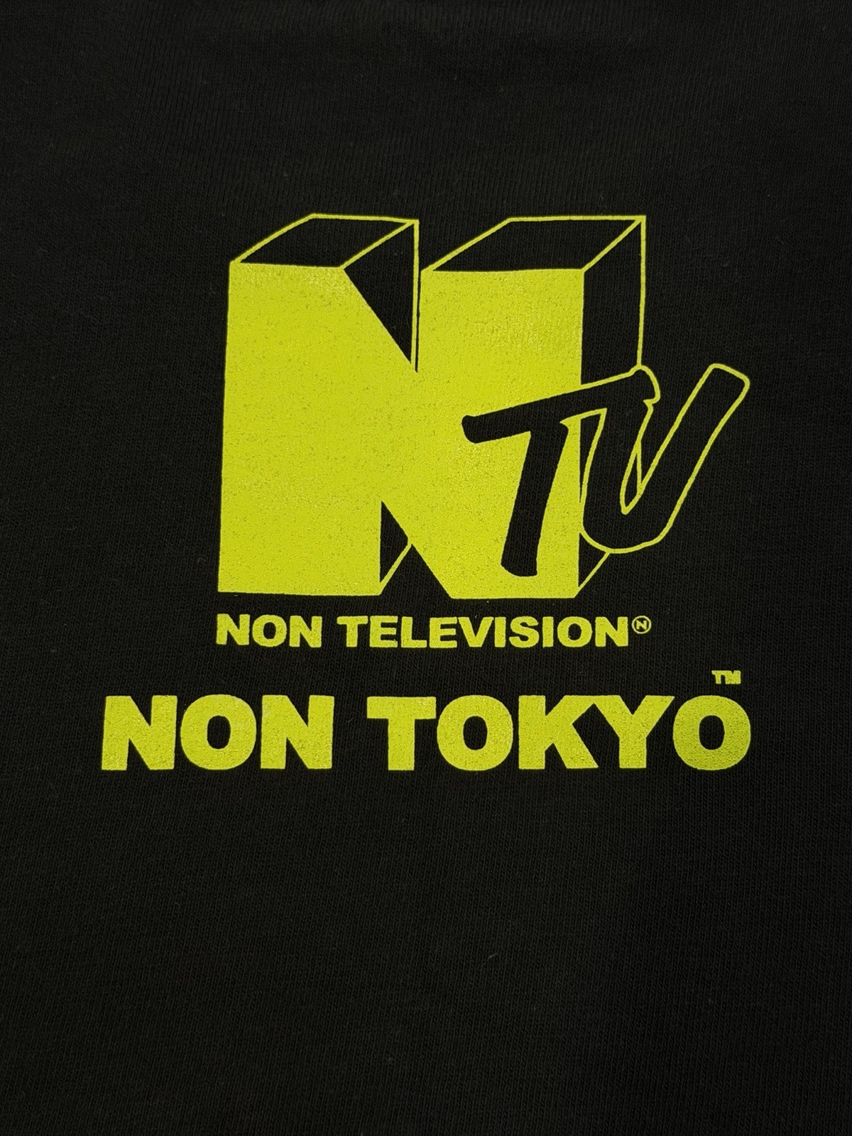 NON TOKYO Non Television Bear Graphic Tee Black Japanese Streetwear Tee