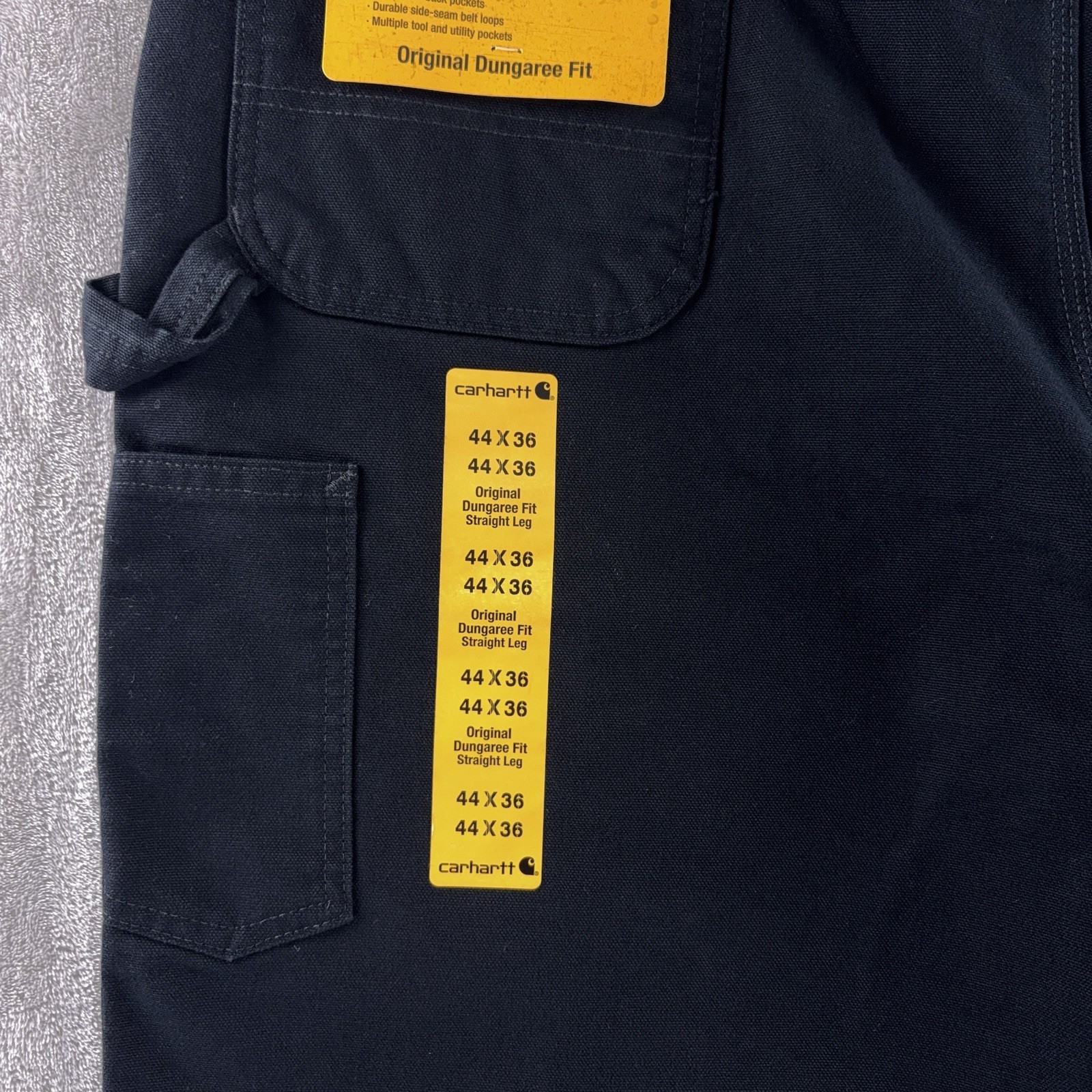 Carhartt Original Dungaree Fit Pants Mens Size 44×36 Black Utility Carpenter