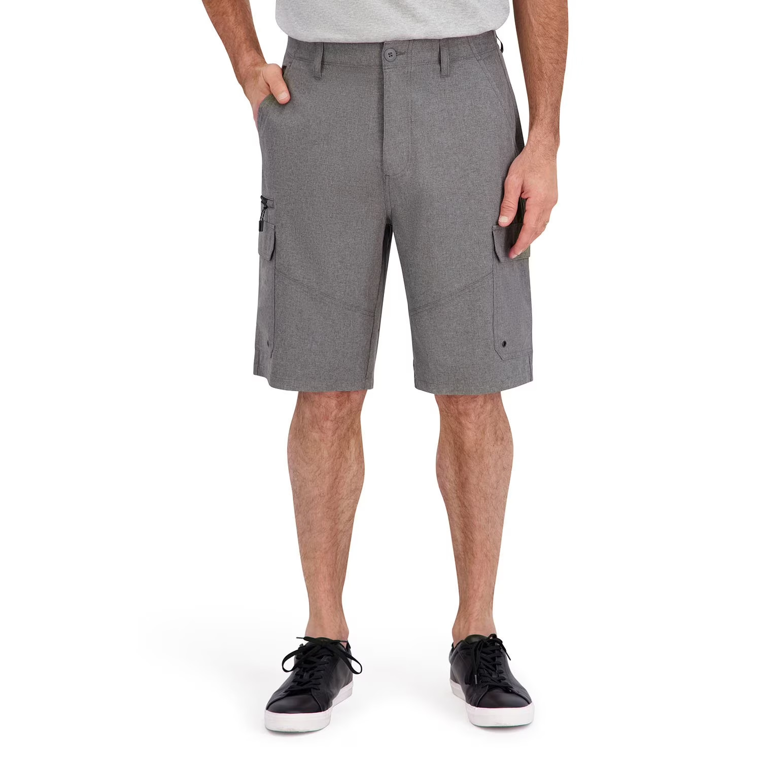 Iron Co. Men’s Stretch Hybrid Cargo Shorts Size 40 Grey