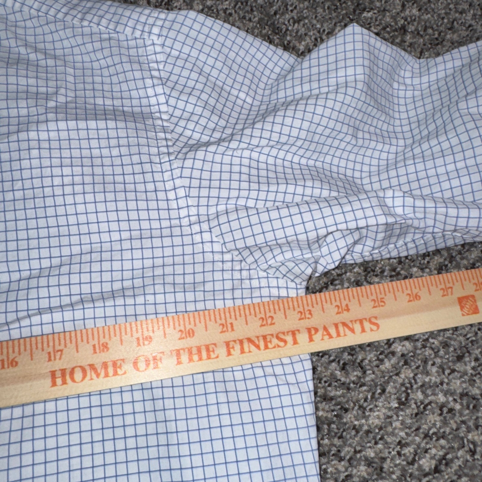 Ermenegildo Zegna Size 16 41 Mens Blue White Windowpane French Cuff Dress Shirt