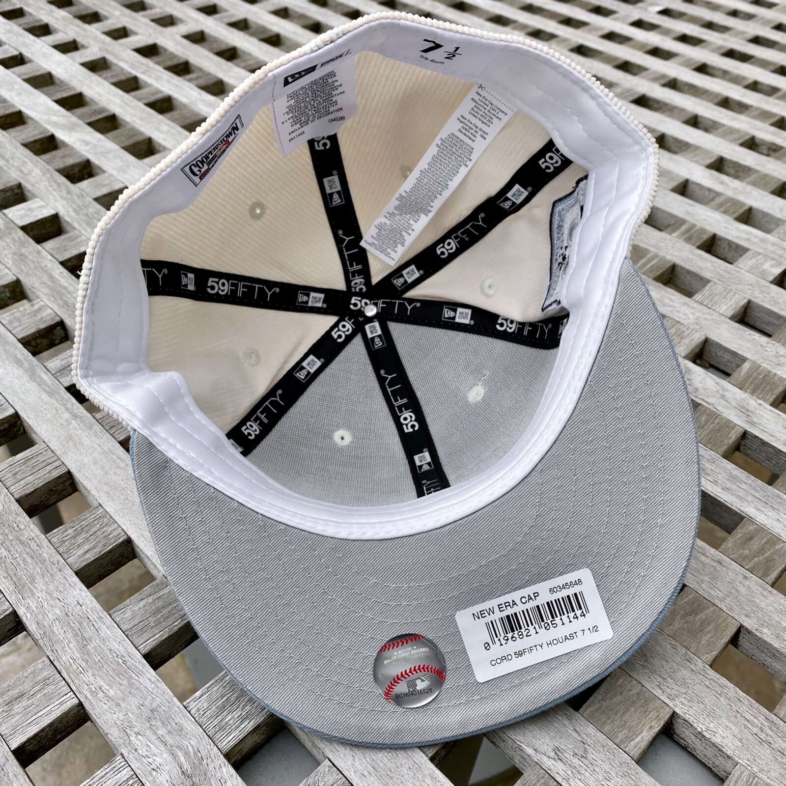 Houston Astros Alt Logo New Era 59FIFTY 2 Tone Corduroy Topperz Cap Hat 7 1/2