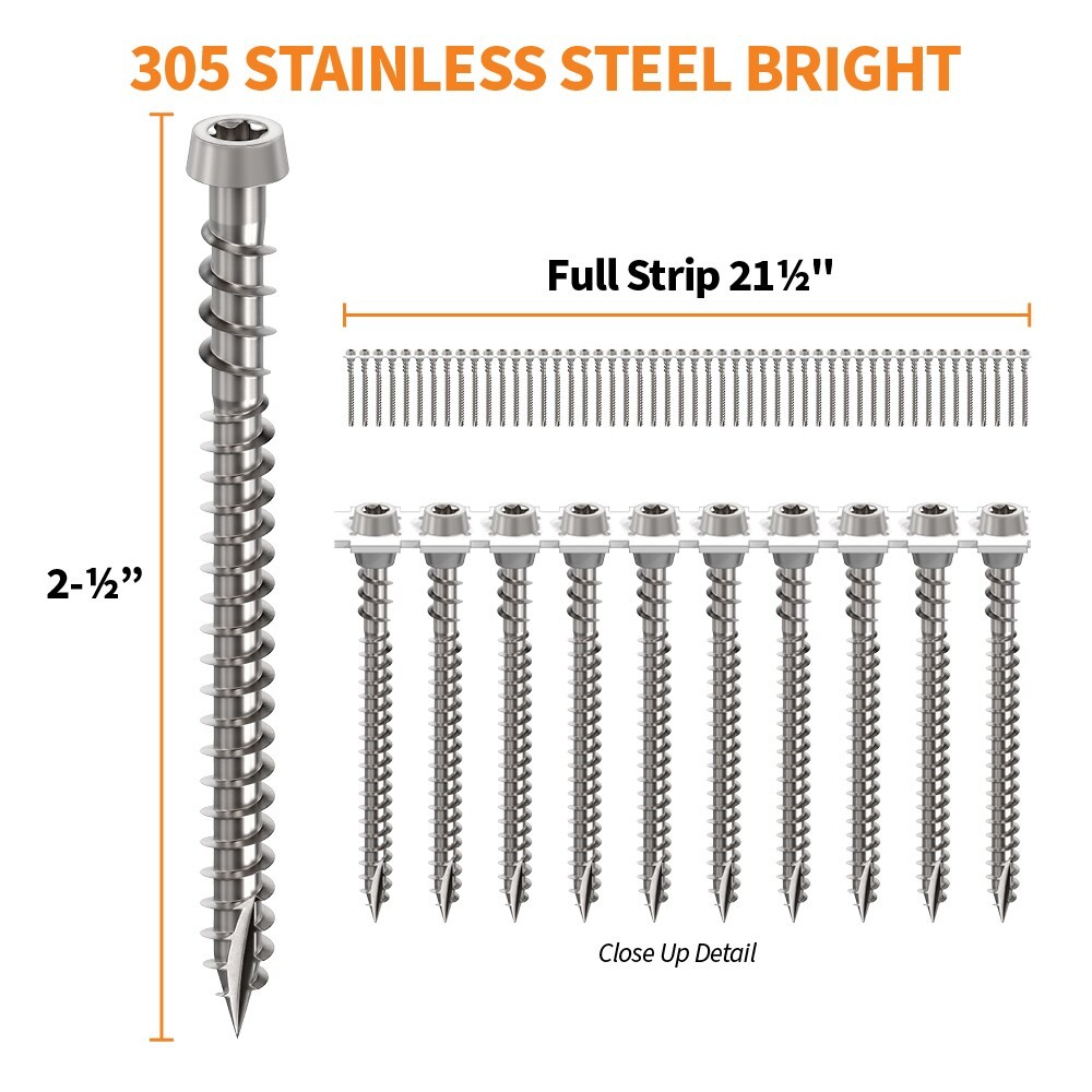 CAMO #10 x 2-1/2-in Composite Deck Screws 1000 -Per Box|14473