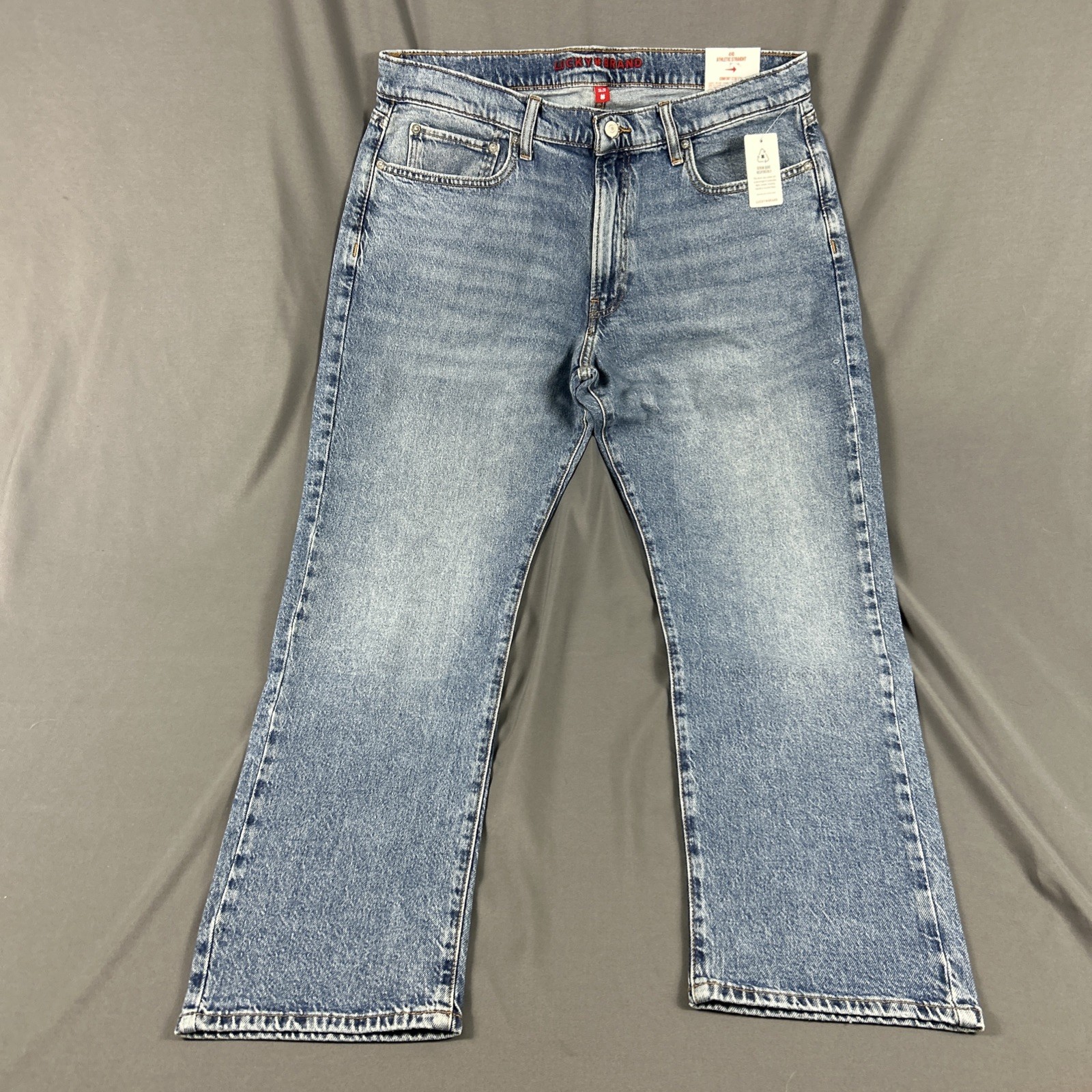 Lucky Brand Jeans 410 Athletic Straight 36 x 30 Blue Cotton Spandex NWT MSRP $99