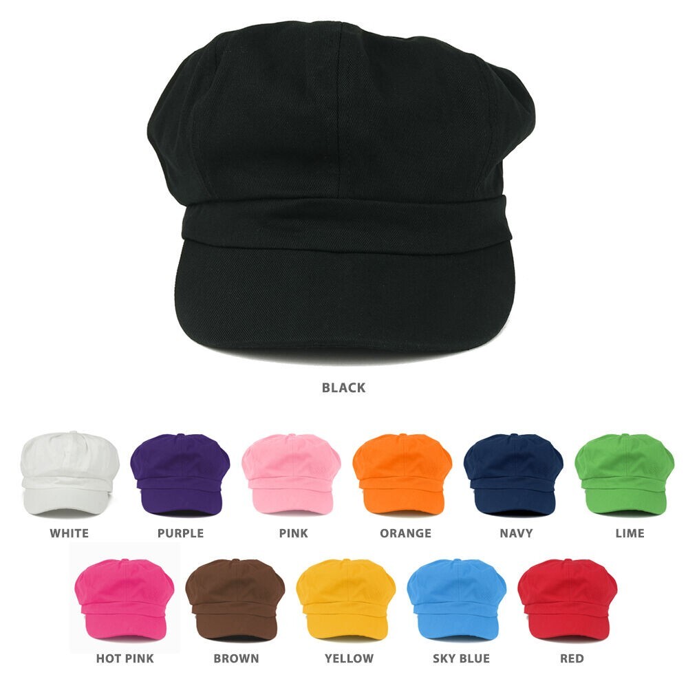 Women’s Lightweight 100% Cotton Soft Fit Newsboy Cap with Elastic Back