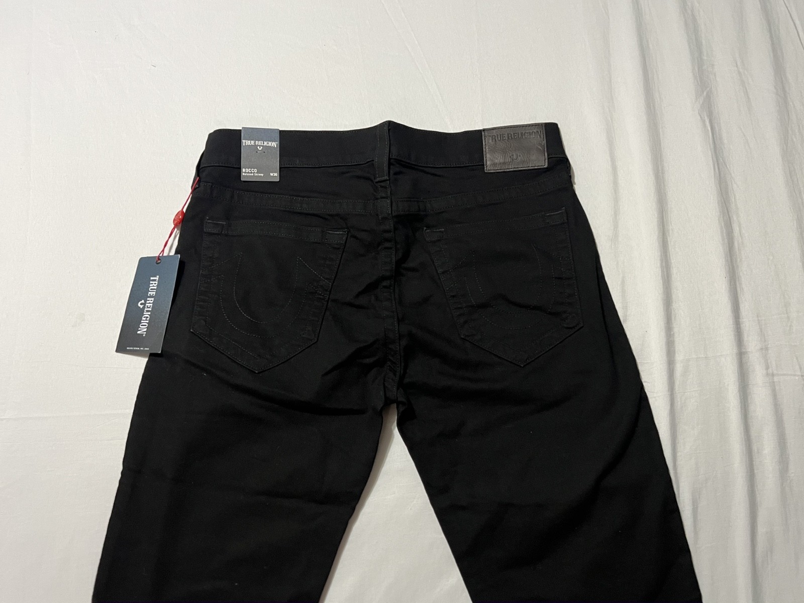 Black True Religion “Rocco” Relaxed Skinny Jeans Men’s Size 36×33