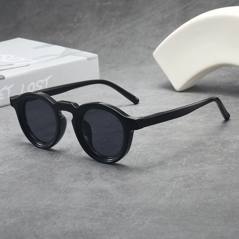 Unisex Round UV Protection Sunglasses Fashion Thick Frame Driving Shade Glasses