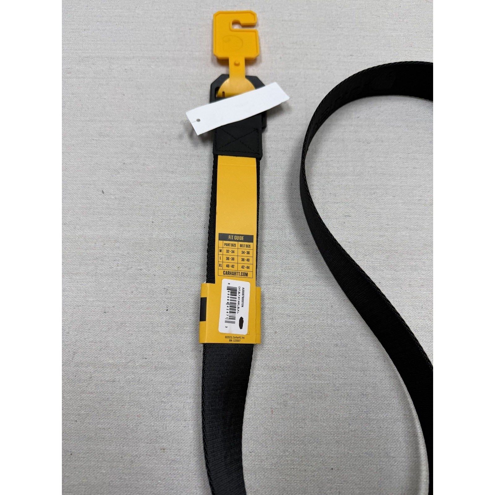 NEW Carhartt Nylon Webbing Ladder Lock Belt – Black Size L Heavy Duty