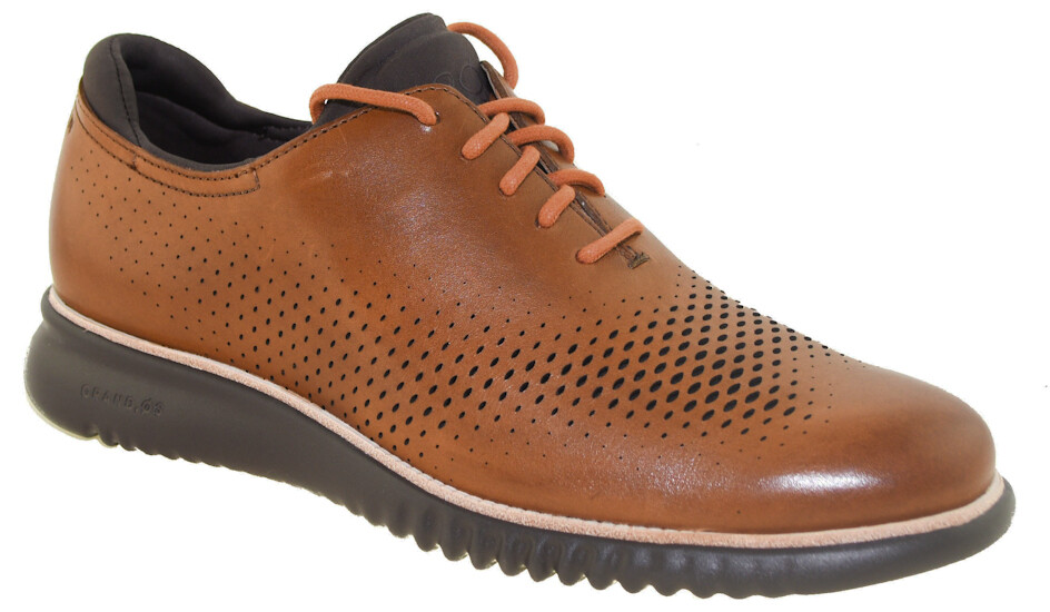 Cole Haan Men’s 2.ZeroGrand Lined Laser Wingtip Oxford Tan Style C25351