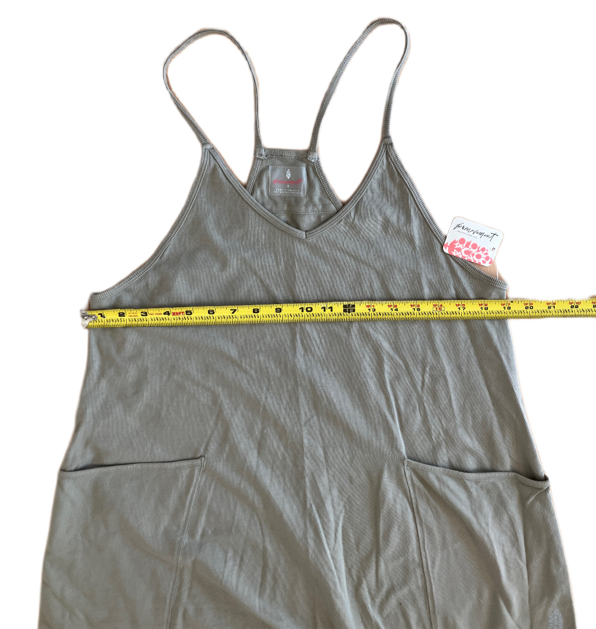 Free People FP Movement Women’s Size S Hot Shot Jumpsuit Sage Stone Color NWT