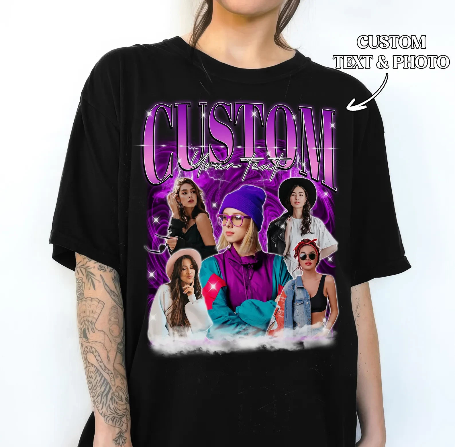Custom Bootleg Rap Tee, custom bootleg shirt, custom photo shirt, birthday gift