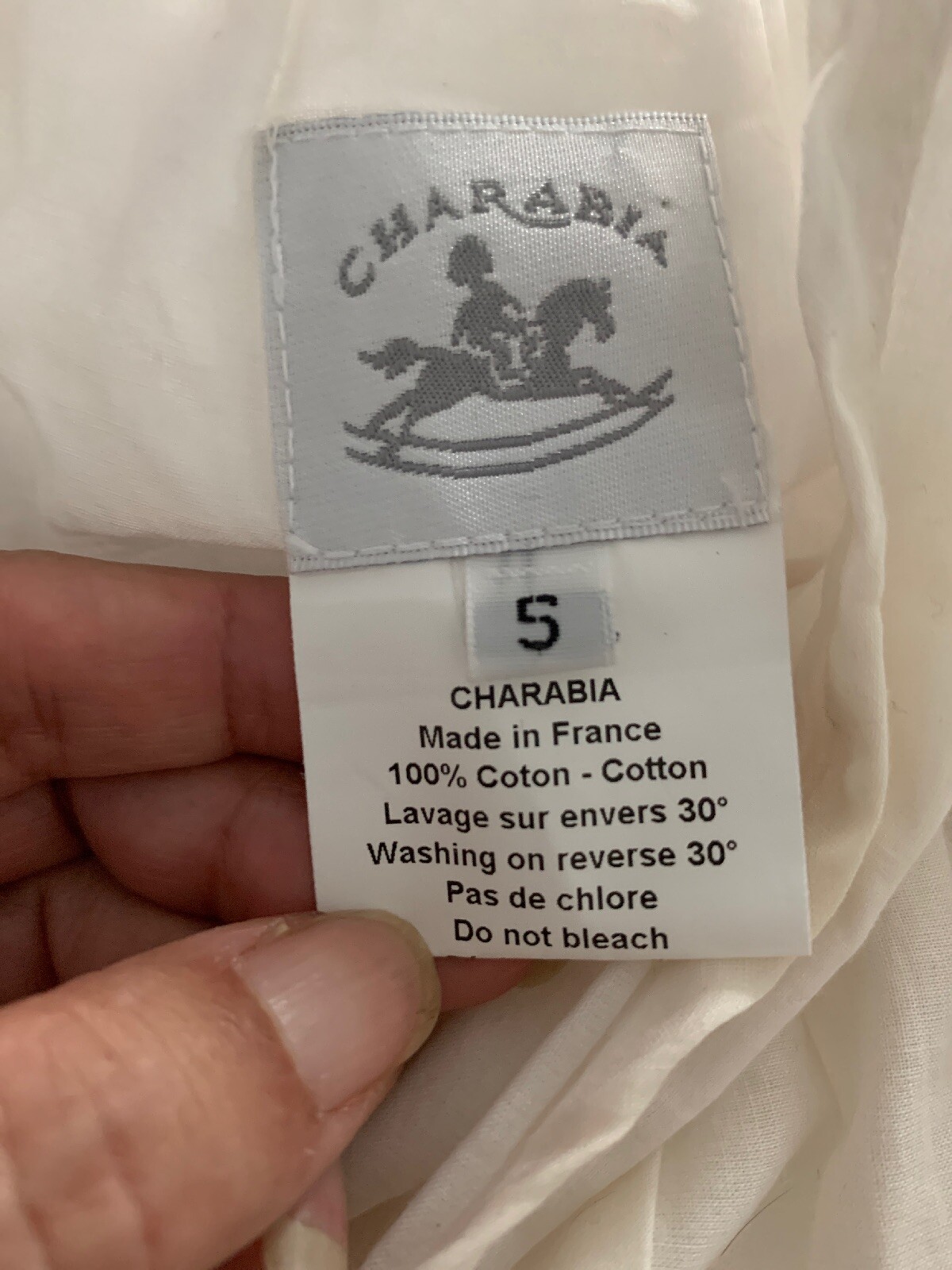 Girls Charabia France Sz 5 White Fully Lined Embroidered Beaded Sequin Skirt