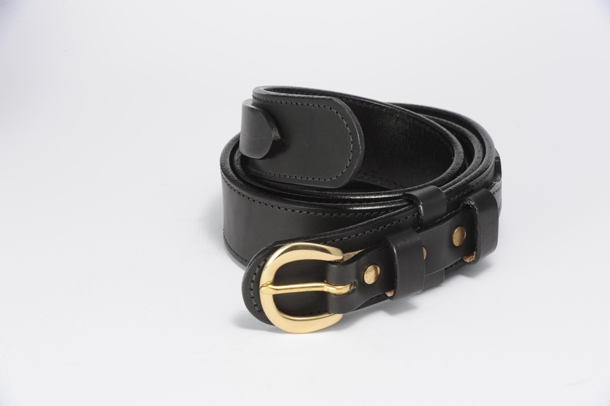 AMISH HAND MADE 1 3/4″ POLICE RANGER/WORK BELT -BLK / BRN SMOOTH OR BASKET WEAVE