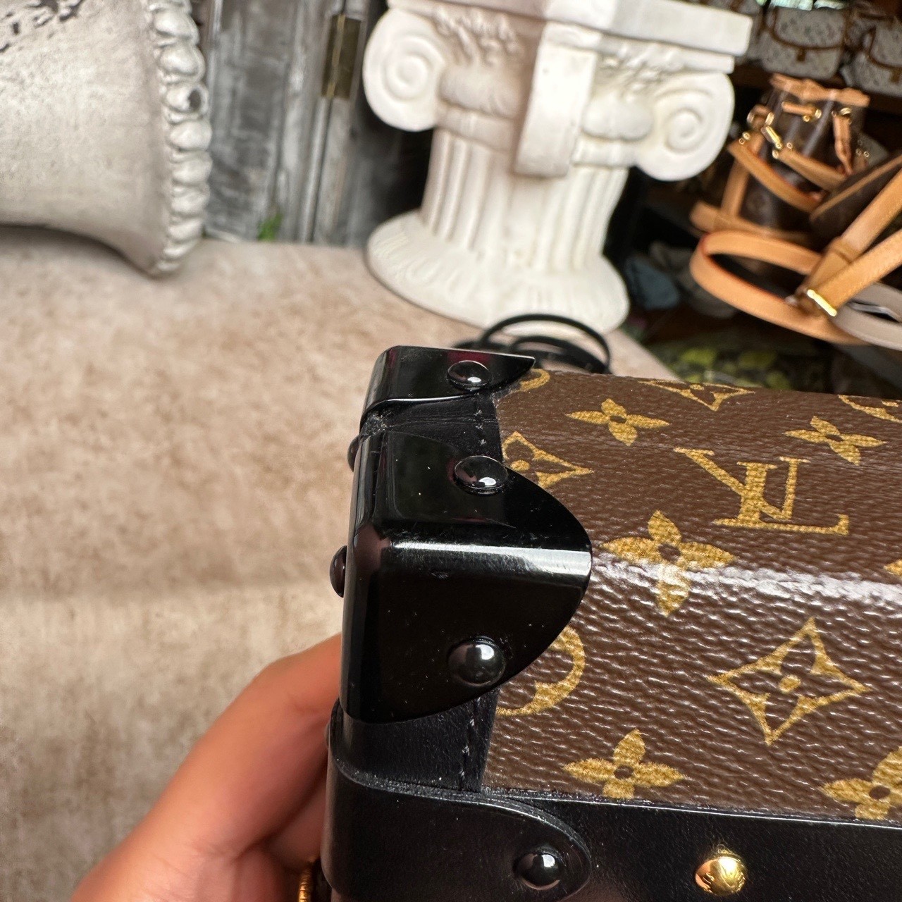 Louis Vuitton Pre-Owned Authentic Box Clutch Monogram Free Tracked Shipping