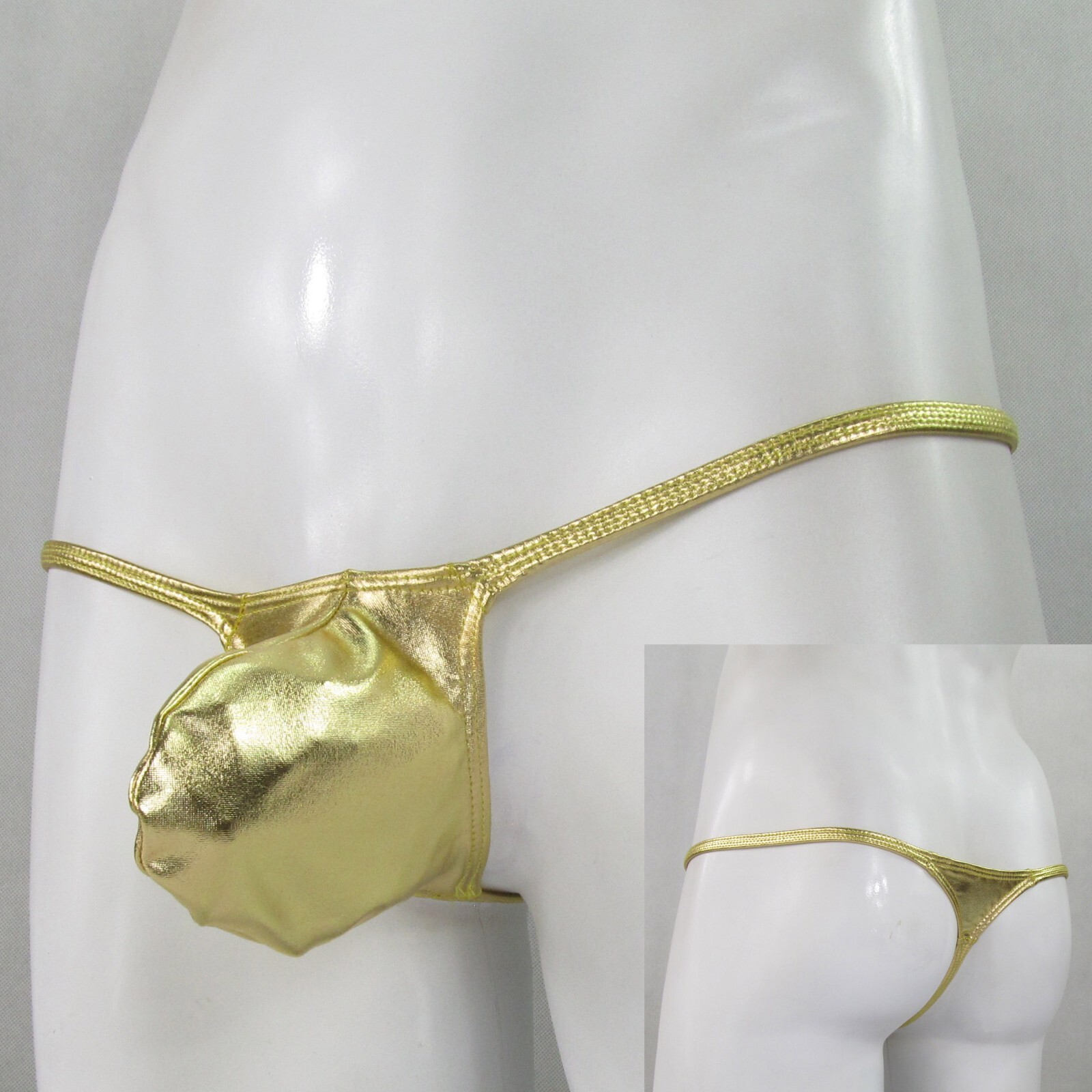 K4033 K403 Mens Grape Smugglers Pouch String ThongCoated Metallic Shiny