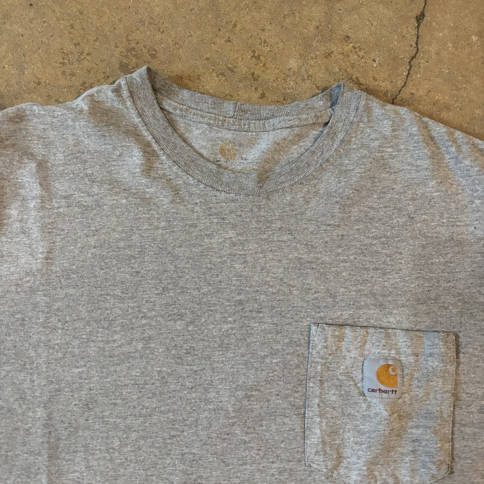 3 Pack of Gray Carhartt Men’s XL Loose Fit Pocket Logo Crew Short Sleeve T-Shirt