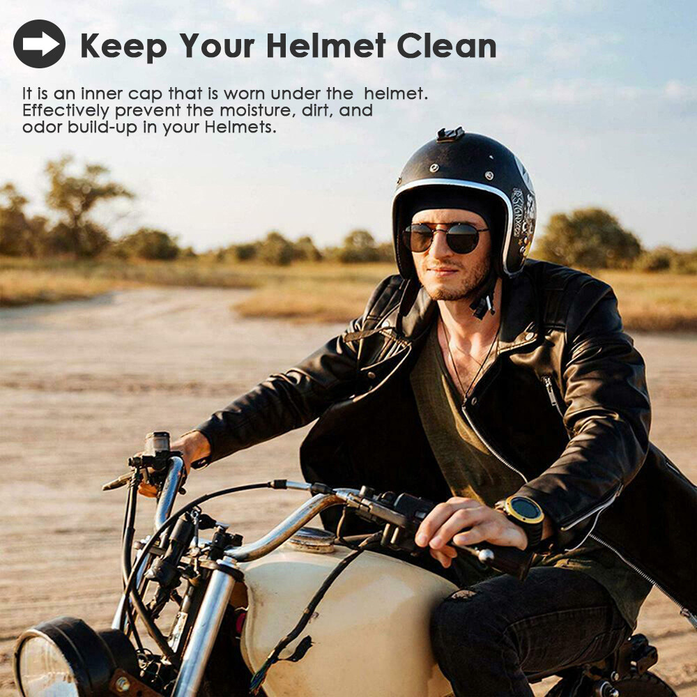 Men Cooling Skull Cap Helmet Liner Summer Quick Drying Cycling Sports Beanie Hat