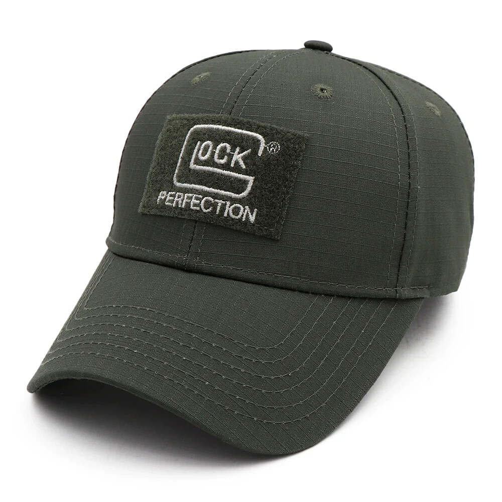GLOCK PERFECTION CAPS. 10 COLOR CHOICES. BRAND NEW. RETAIL TAGS STILL ON HATS.