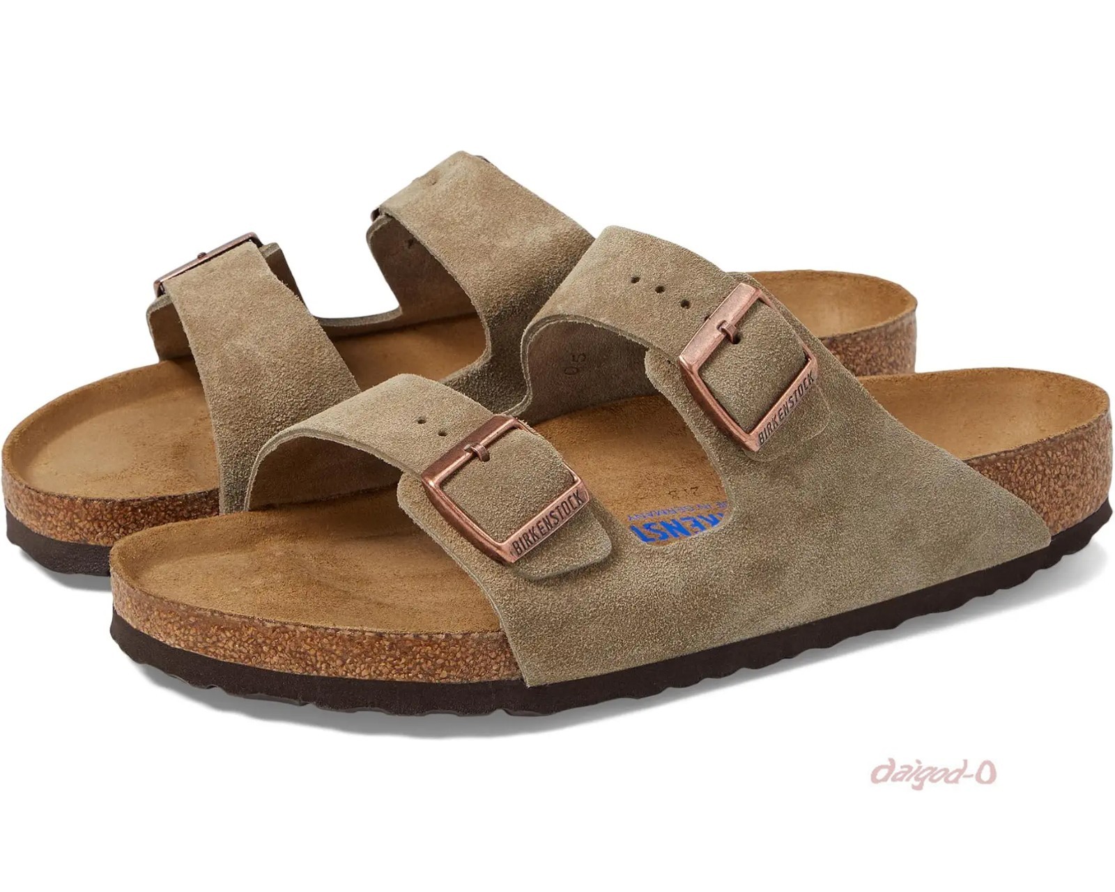 Birkenstock Arizona Taupe Suede Leather Soft Footbed Sandals Unisex EU 37-45