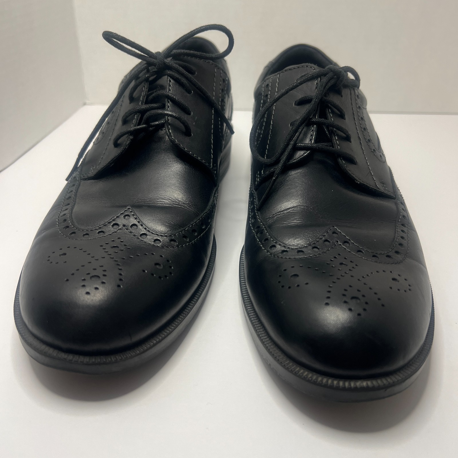 ECCO Metropole London Wingtip Oxford Shoes Men’s Sz 44 US 11 Black New Brogue